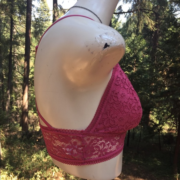 Xhileration Dusty Rose all lace longline bralette - Picture 7 of 15